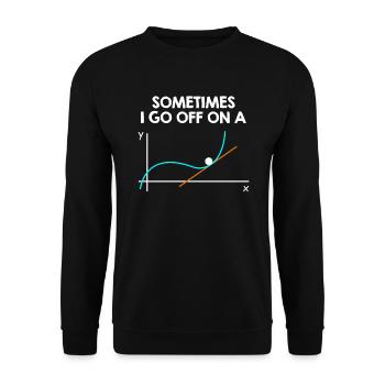 Parfois, je pars sur un calcul tangent en disant - Sweat-shirt Unisexe - noir - Devant - Alina (178cm) & Michal (187cm)