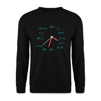 Mathématicien regarder drôle de mathématiques - Sweat-shirt Unisexe - noir - Devant - Alina (178cm) & Michal (187cm)