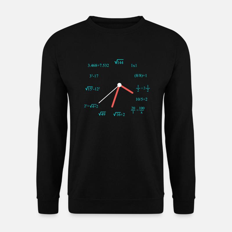 Mathématicien regarder drôle de mathématiques - Sweat-shirt Unisexe - noir