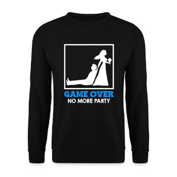 Game Over - Brautpaar Hochzeit - Unisex Pullover - Schwarz - Vorne - Alina (178cm) & Michal (187cm)