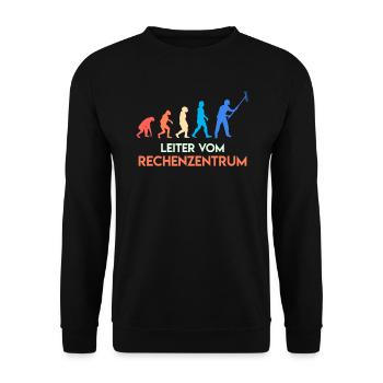 Leiter vom Rechenzentrum Garten - Unisex Pullover - Schwarz - Vorne - Alina (178cm) & Michal (187cm)