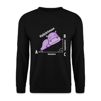 Professeur de mathématiques Hipotenuse Math - Sweat-shirt Unisexe - noir - Devant - Alina (178cm) & Michal (187cm)