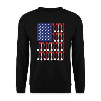 Fléchettes Dartpfeile USA Dart - Sweat-shirt Unisexe - noir - Devant - Alina (178cm) & Michal (187cm)