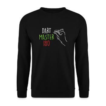 Dart Master 180 en fléchettes - Sweat-shirt Unisexe - noir - Devant - Alina (178cm) & Michal (187cm)