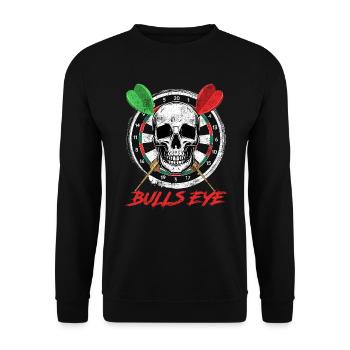 Bullseye Darts Bone Face Dartboard Dart - Sweat-shirt Unisexe - noir - Devant - Alina (178cm) & Michal (187cm)