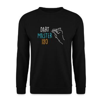 Dart Master 180 in Darts - Unisex Pullover - Schwarz - Vorne - Alina (178cm) & Michal (187cm)