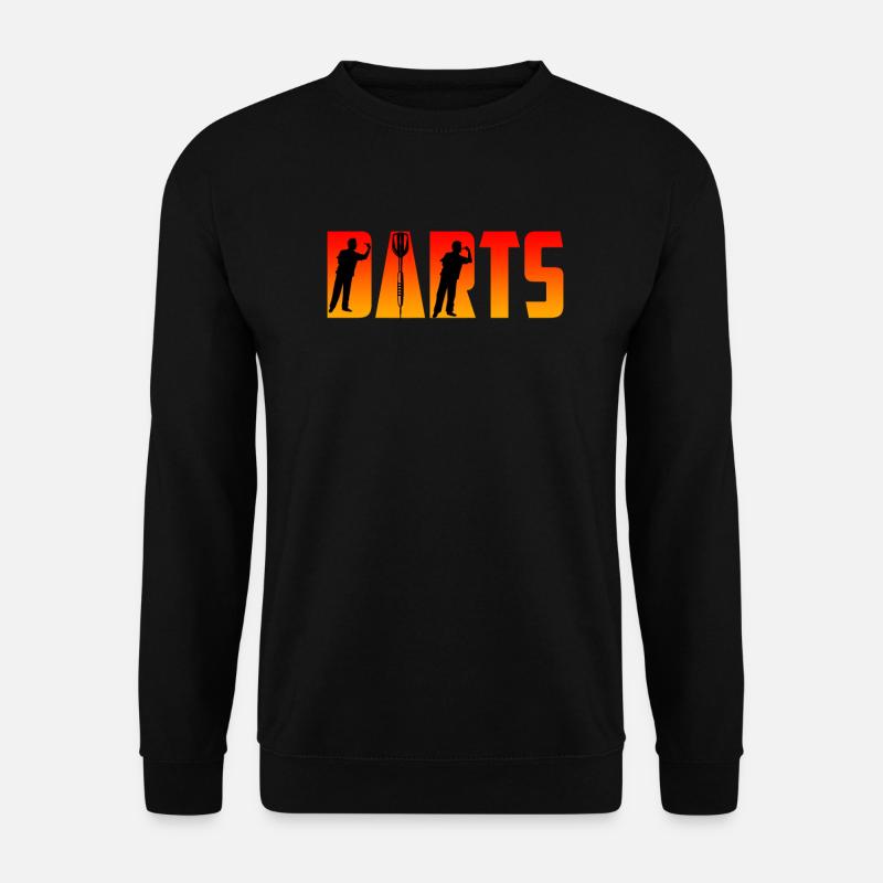 Darts Dart Pfeile Dart Zubehör Dart - Unisex Pullover - Schwarz