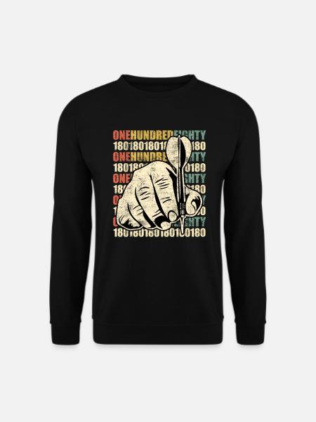 Darts 180 Dartpfeile 180 in Dart - Unisex Pullover - Schwarz