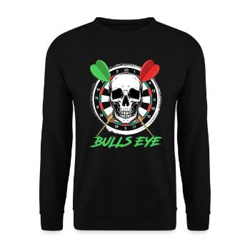 Bullseye Darts Bone Face Dartboard Dart - Sweat-shirt Unisexe - noir - Devant - Alina (178cm) & Michal (187cm)