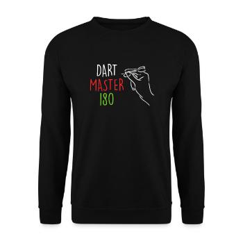 Dart Master 180 en fléchettes - Sweat-shirt Unisexe - noir - Devant - Alina (178cm) & Michal (187cm)