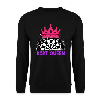 Dart Queen Dart Accessoires Fléchettes pour femmes - Sweat-shirt Unisexe - noir - Devant - Alina (178cm) & Michal (187cm)
