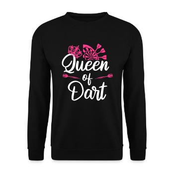 Queen of Darts Dart Accessoires Femmes en fléchettes - Sweat-shirt Unisexe - noir - Devant - Alina (178cm) & Michal (187cm)