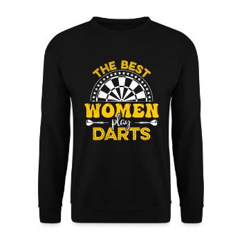 Best Women's Darts Ladies Darts Accessories Darts - Unisex Sweatshirt - black - Front - Alina (178cm) & Michal (187cm)
