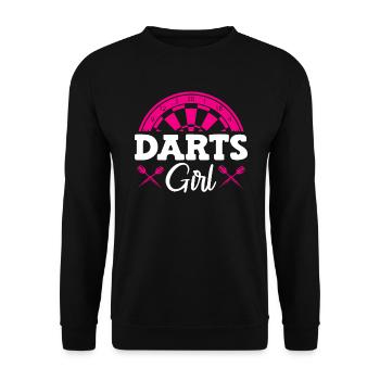 Darts Girl Women's Darts Play Darts Accessories Darts - Unisex Sweatshirt - black - Front - Alina (178cm) & Michal (187cm)