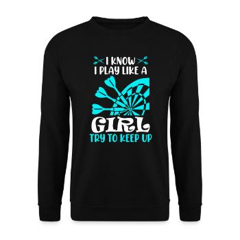 Filles Fléchettes Femmes Fléchettes Fléchettes Fléchettes Fléchettes - Sweat-shirt Unisexe - noir - Devant - Alina (178cm) & Michal (187cm)