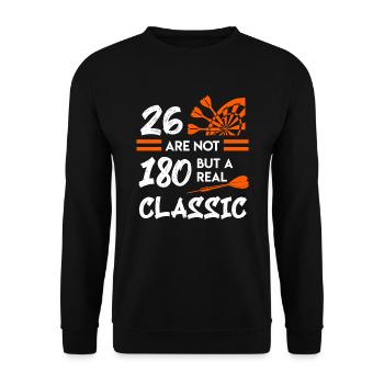 180 in darts 26 dartboard 180 points darts - Unisex Sweatshirt - black - Front - Alina (178cm) & Michal (187cm)