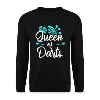 Queen of Darts Dart Accessoires Femmes en fléchettes - Sweat-shirt Unisexe - noir - Devant - Alina (178cm) & Michal (187cm)