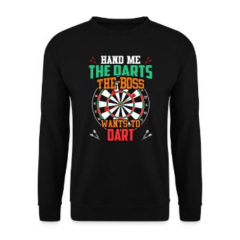 Women's Darts Women's Darts Darts Darts - Unisex Sweatshirt - black - Front - Alina (178cm) & Michal (187cm)