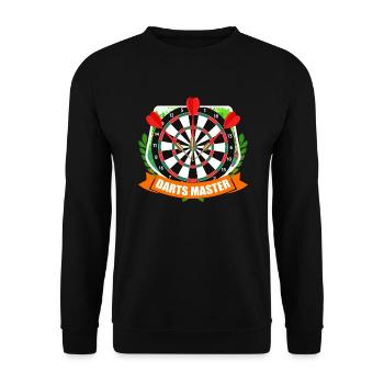 Darts Master Dartboard Dart Accessories Darts - Unisex Sweatshirt - black - Front - Alina (178cm) & Michal (187cm)