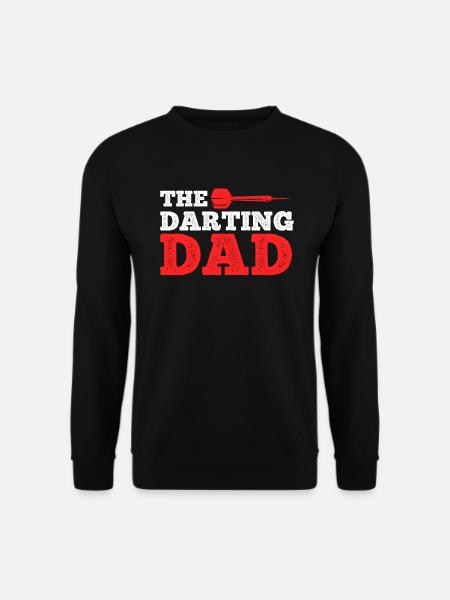 Papa darting Darts Herren Dartpfeile Dart - Unisex Pullover - Schwarz