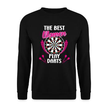 Women Darts Women Darts Darts Darts Accessories Darts - Unisex Sweatshirt - black - Front - Alina (178cm) & Michal (187cm)