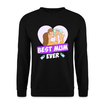 Meilleure maman de tous les temps Meilleure maman du monde Mère Enfant - Sweat-shirt Unisexe - noir - Devant - Alina (178cm) & Michal (187cm)