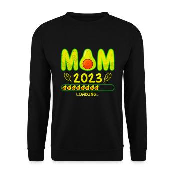 Mom 2023 loading Pregnancy Baby Avocado - Unisex Sweatshirt - black - Front - Alina (178cm) & Michal (187cm)