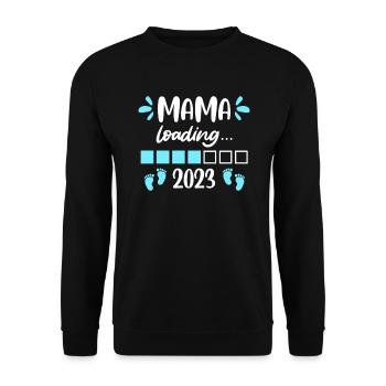 Maman 2023 Chargement de bébé Enceinte d’un garçon - Sweat-shirt Unisexe - noir - Devant - Alina (178cm) & Michal (187cm)
