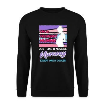 Grossesse Devenir une mère enceinte - Sweat-shirt Unisexe - noir - Devant - Alina (178cm) & Michal (187cm)