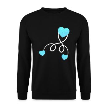 Pregnant Baby Love pregnant with twins - Unisex Sweatshirt - black - Front - Alina (178cm) & Michal (187cm)