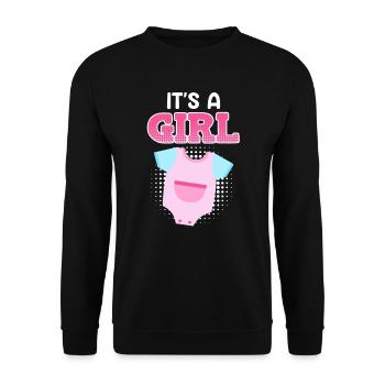 Girl Mama Pregnant with Girl Mama - Unisex Sweatshirt - black - Front - Alina (178cm) & Michal (187cm)