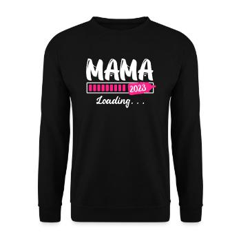 Mama to be 2023 pregnant with girl Mama - Unisex Sweatshirt - black - Front - Alina (178cm) & Michal (187cm)