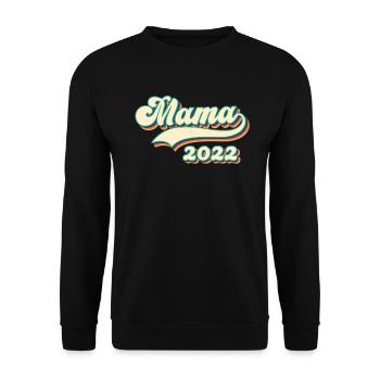 Mama 2022 - die beste Mutter der Welt - Unisex Pullover - Schwarz - Vorne - Alina (178cm) & Michal (187cm)
