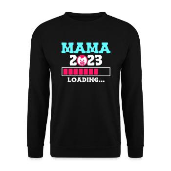 Maman 2023 Chargement de bébé Enceinte d’un garçon - Sweat-shirt Unisexe - noir - Devant - Alina (178cm) & Michal (187cm)