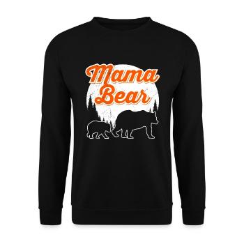 Mama Bear Familie Kinder Tochter Sohn Mama - Unisex Pullover - Schwarz - Vorne - Alina (178cm) & Michal (187cm)