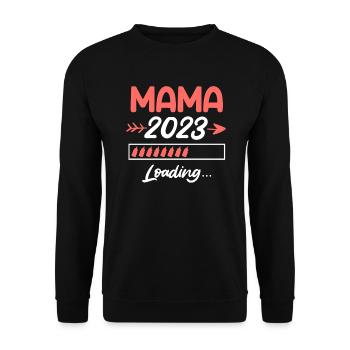 Maman 2023 enceinte d’une fille Maman - Sweat-shirt Unisexe - noir - Devant - Alina (178cm) & Michal (187cm)
