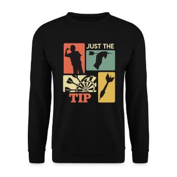 Darts Tip Just the Tip Dart Flights Dart - Unisex Sweatshirt - black - Front - Alina (178cm) & Michal (187cm)
