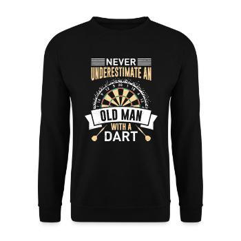 Ne sous-estimez jamais un vieil homme - Sweat-shirt Unisexe - noir - Devant - Alina (178cm) & Michal (187cm)