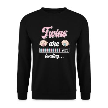 Twin Mom Twins loading Young Girls Mom - Unisex Sweatshirt - black - Front - Alina (178cm) & Michal (187cm)