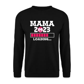Mom 2023 Baby loading Pregnant with Girl - Unisex Sweatshirt - black - Front - Alina (178cm) & Michal (187cm)