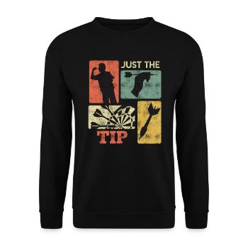 Darts Tip Just the Tip Dart Flights Dart - Unisex Sweatshirt - black - Front - Alina (178cm) & Michal (187cm)