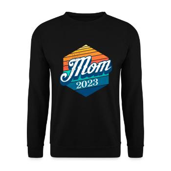Maman 2023 - tomber enceinte Grossesse - Sweat-shirt Unisexe - noir - Devant - Alina (178cm) & Michal (187cm)