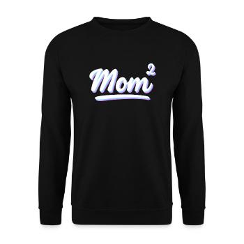 Mom hoch 2 Zwillinge Schwanger mit Zwillinge - Unisex Pullover - Schwarz - Vorne - Alina (178cm) & Michal (187cm)