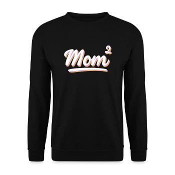Mom hoch 2 Zwillinge Schwanger mit Zwillinge - Unisex Pullover - Schwarz - Vorne - Alina (178cm) & Michal (187cm)