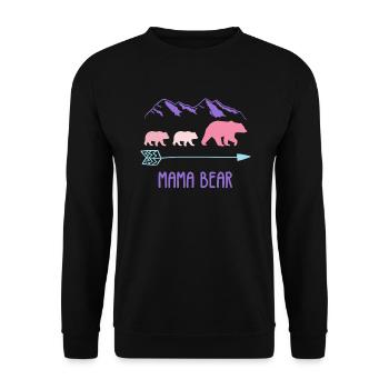 Mama Bear Famille Enfants Fille Fils Mama - Sweat-shirt Unisexe - noir - Devant - Alina (178cm) & Michal (187cm)