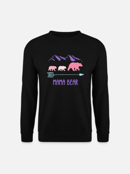 Mama Bear Familie Kinder Tochter Sohn Mama - Unisex Pullover - Schwarz