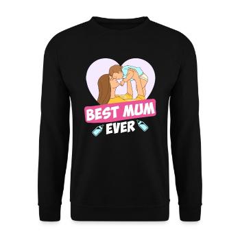 Meilleure maman de tous les temps Meilleure maman du monde Mère Enfant - Sweat-shirt Unisexe - noir - Devant - Alina (178cm) & Michal (187cm)