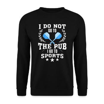 Pub Sports Darts Play Darts Hits Darts - Unisex Sweatshirt - black - Front - Alina (178cm) & Michal (187cm)