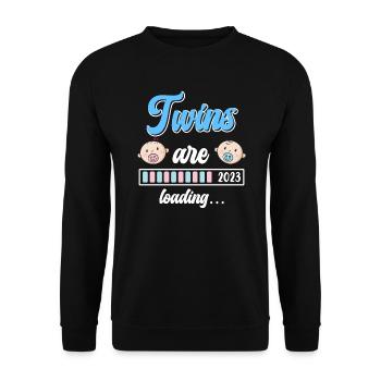 Twin Mom Twins loading Young Girls Mom - Unisex Sweatshirt - black - Front - Alina (178cm) & Michal (187cm)