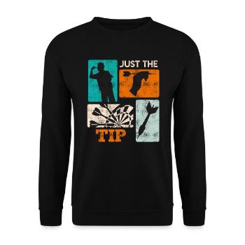 Darts Tip Just the Tip Dart Flights Dart - Unisex Sweatshirt - black - Front - Alina (178cm) & Michal (187cm)